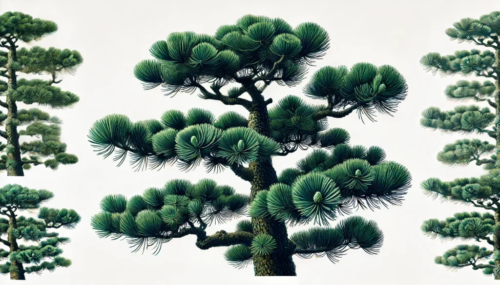 Buddhist Pine illustration in Ancient Egyptian Ptolemaic style